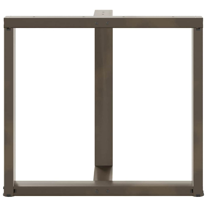 Picioare de masă în formă de T, 2 buc., negru, 80x35x(72-73) cm, oțel WALTI