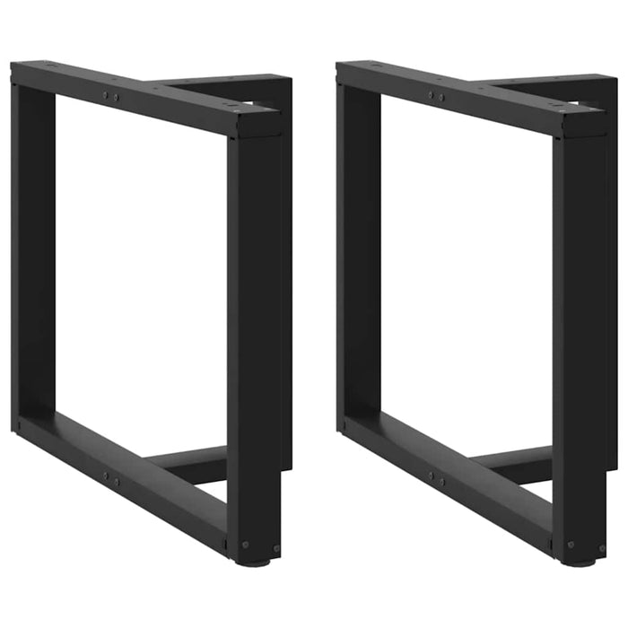 Picioare de masă în formă de T, 2 buc., negru, 90x35x(72-73) cm, oțel WALTI