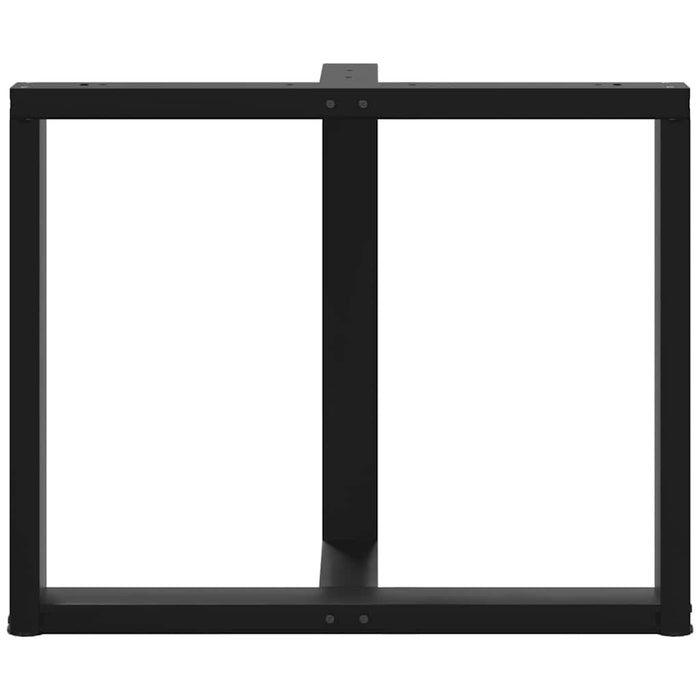 Picioare de masă în formă de T, 2 buc., negru, 90x35x(72-73) cm, oțel WALTI
