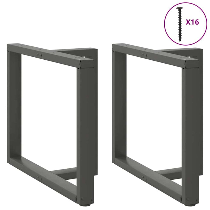Picioare de masă în formă de T, 2 buc., antracit, 90x35x(72-73) cm, oțel WALTI