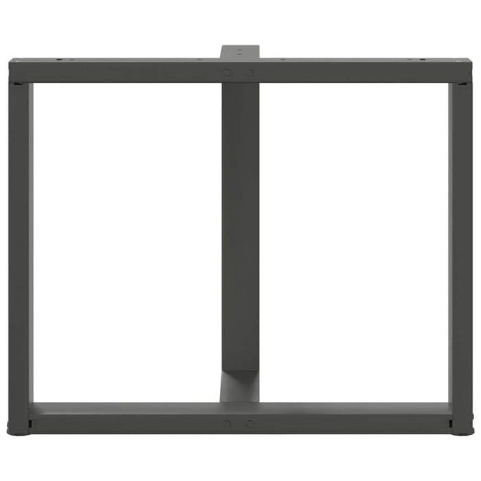 Picioare de masă în formă de T, 2 buc., antracit, 90x35x(72-73) cm, oțel WALTI
