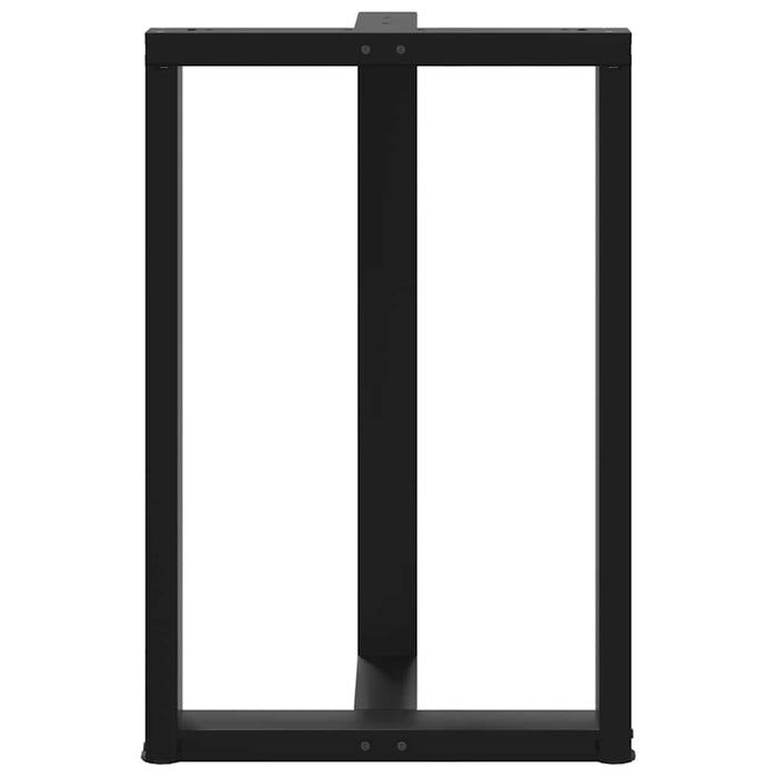 Picioare pentru masă de bar în formă de T 2 buc Negru Oțel - WALTI WALTI