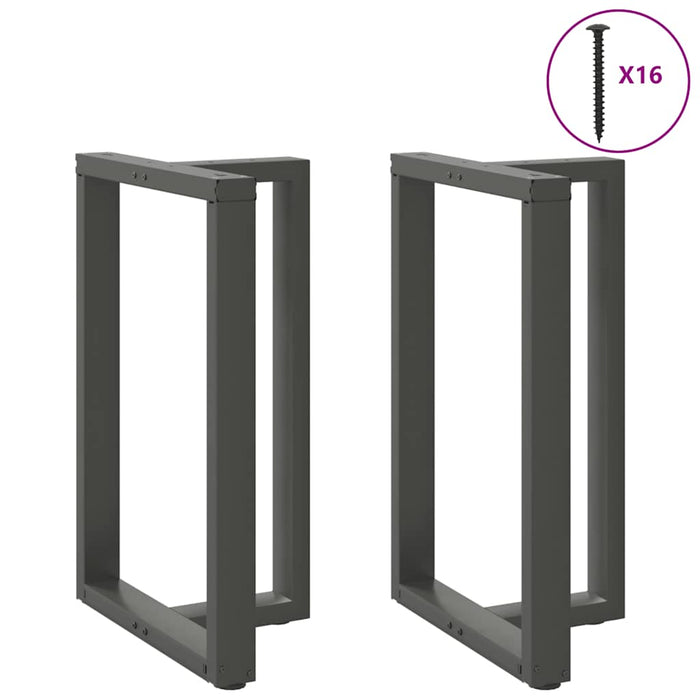 Picioare de masă de bar în formă de T, 2 buc., antracit, 60x35x(90-91) cm, oțel - WALTI WALTI