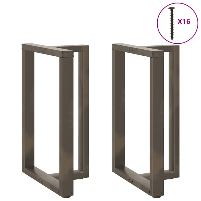Picioare de masă de bar în formă de T, 2 buc., negru, 60x35x(90-91) cm, oțel - WALTI WALTI