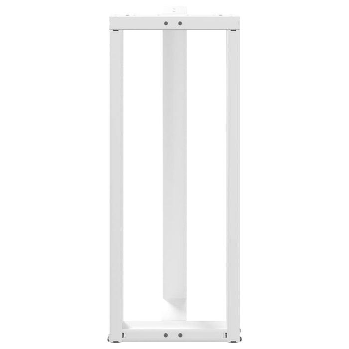 Picioare de masă de bar în formă de T, 2 buc., alb, 40x35x(100-101) cm, oțel WALTI