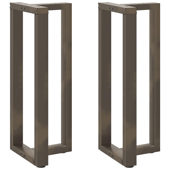 Picioare de masă de bar în formă de T, 2 buc., negru, 50x35x(100-101) cm, oțel - WALTI WALTI