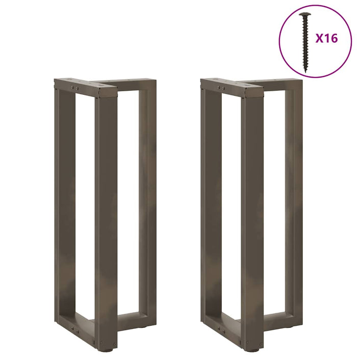 Picioare de masă de bar în formă de T, 2 buc., negru, 50x35x(100-101) cm, oțel - WALTI WALTI