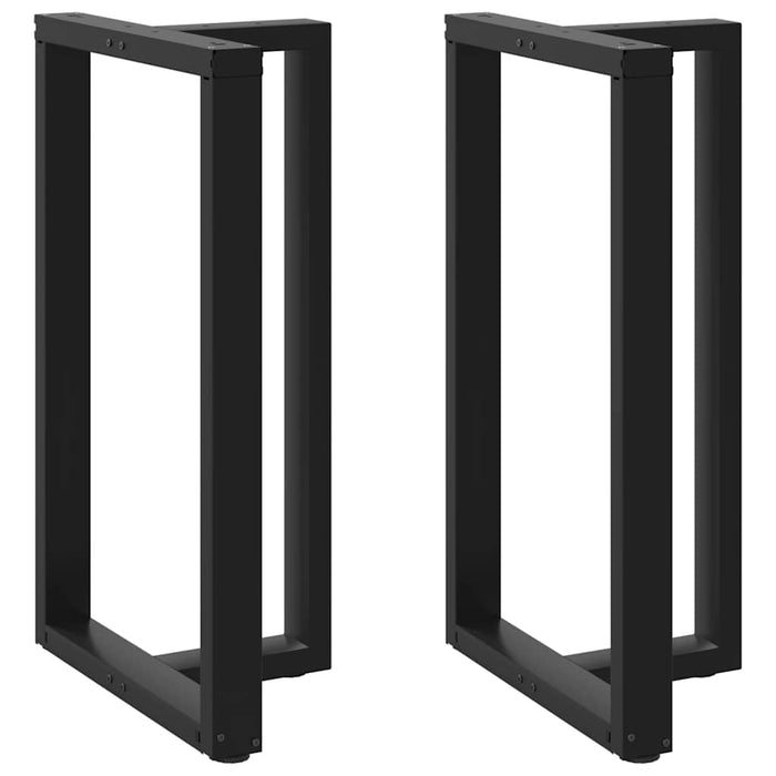 Picioare de masă de bar în formă de T, 2 buc., negru, 60x35x(100-101) cm, oțel WALTI