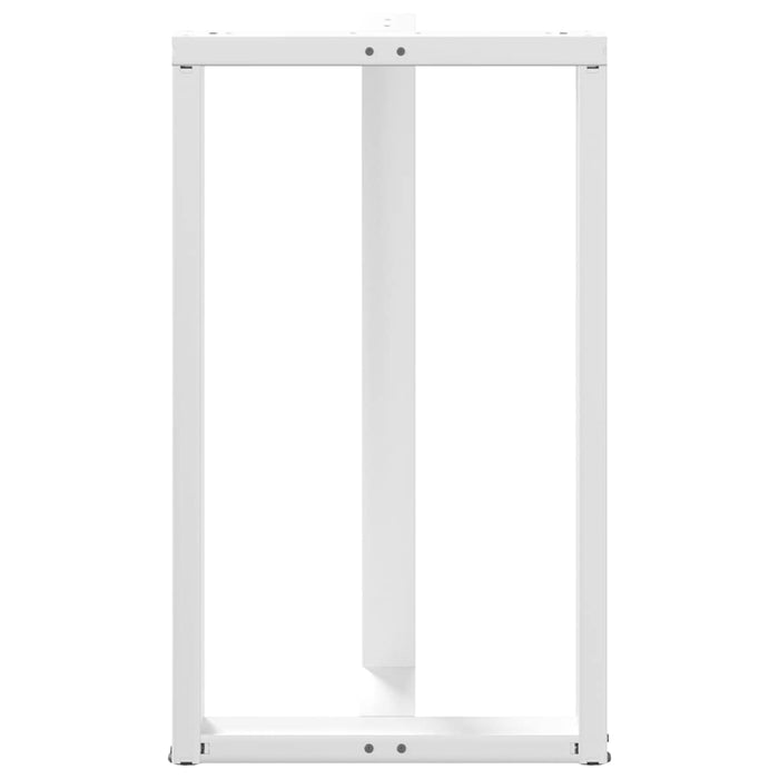 Picioare de masă de bar în formă de T, 2 buc., alb, 60x35x(100-101) cm, oțel WALTI