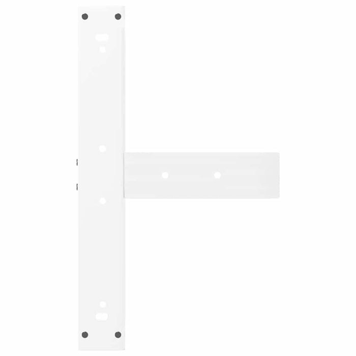 Picioare de masă de bar în formă de T, 2 buc., alb, 60x35x(100-101) cm, oțel WALTI