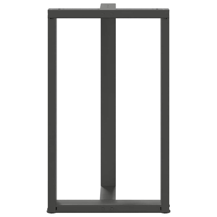Picioare de masă de bar în formă de T, 2 buc., antracit, 60x35x(100-101) cm, oțel WALTI