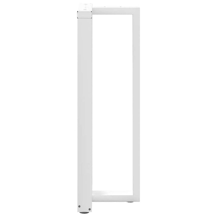 Picioare de masă de bar în formă de T, 2 buc., alb, 40x35x(110-111) cm, oțel WALTI
