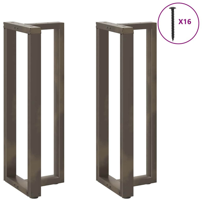 Picioare de masă de bar în formă de T, 2 buc., negru, 40x35x(110-111) cm, oțel - WALTI WALTI