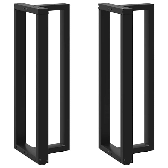 Picioare de masă de bar în formă de T, 2 buc., negru, 50x35x(110-111) cm, oțel WALTI
