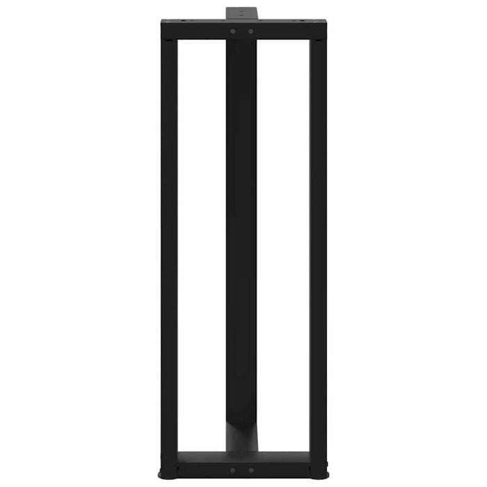 Picioare de masă de bar în formă de T, 2 buc., negru, 50x35x(110-111) cm, oțel WALTI