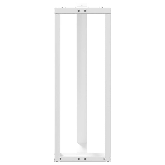Picioare de masă de bar în formă de T, 2 buc., alb, 50x35x(110-111) cm, oțel WALTI