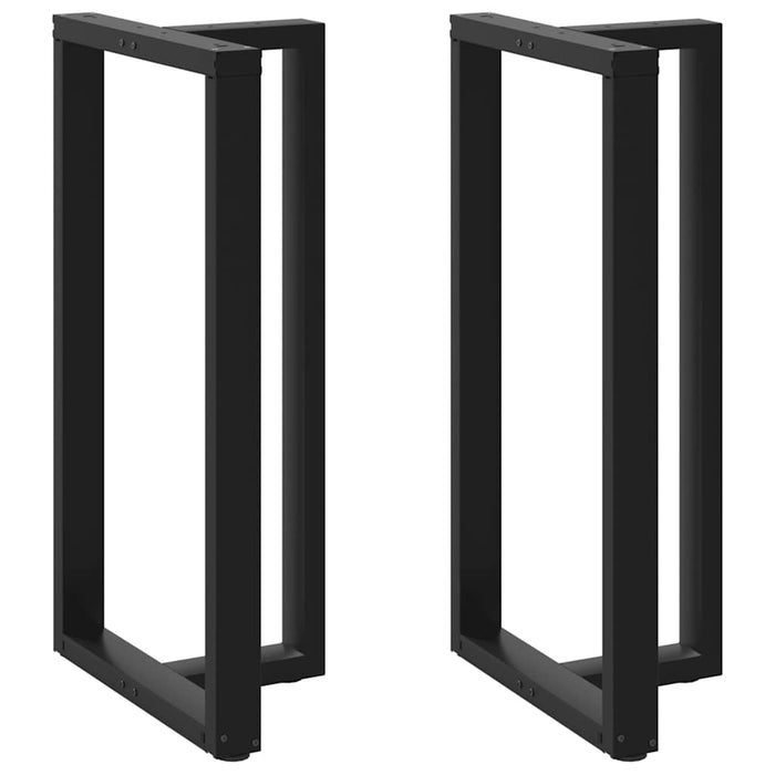 Picioare de masă de bar în formă de T, 2 buc., negru, 60x35x(110-111) cm, oțel WALTI