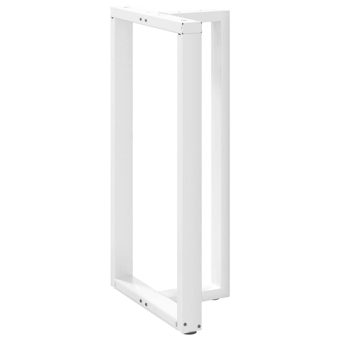 Picioare de masă de bar în formă de T, 2 buc., alb, 60x35x(110-111) cm, oțel WALTI