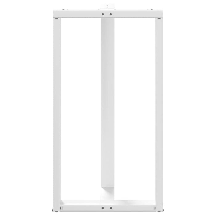 Picioare de masă de bar în formă de T, 2 buc., alb, 60x35x(110-111) cm, oțel WALTI