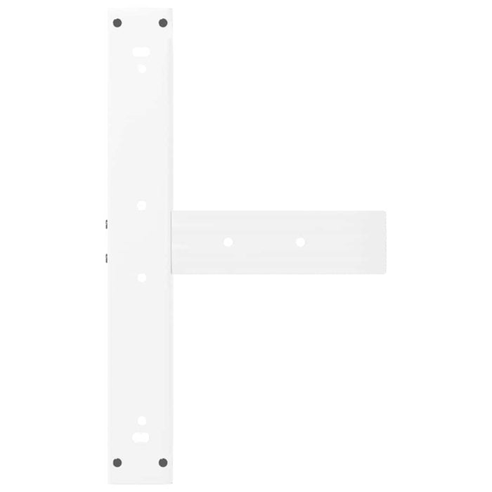 Picioare de masă de bar în formă de T, 2 buc., alb, 60x35x(110-111) cm, oțel WALTI