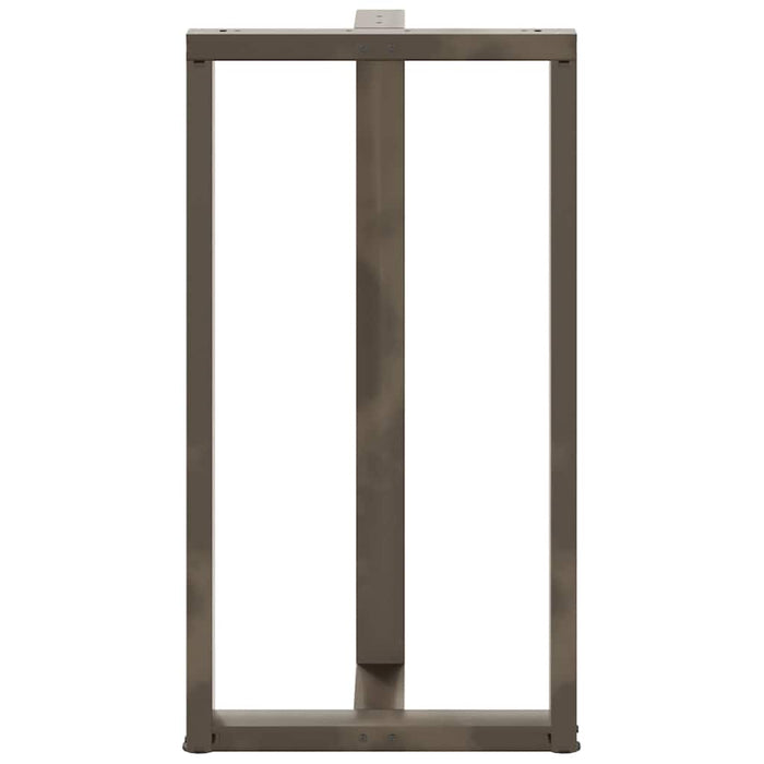 Picioare de masă de bar în formă de T, 2 buc., negru, 60x35x(110-111) cm, oțel WALTI