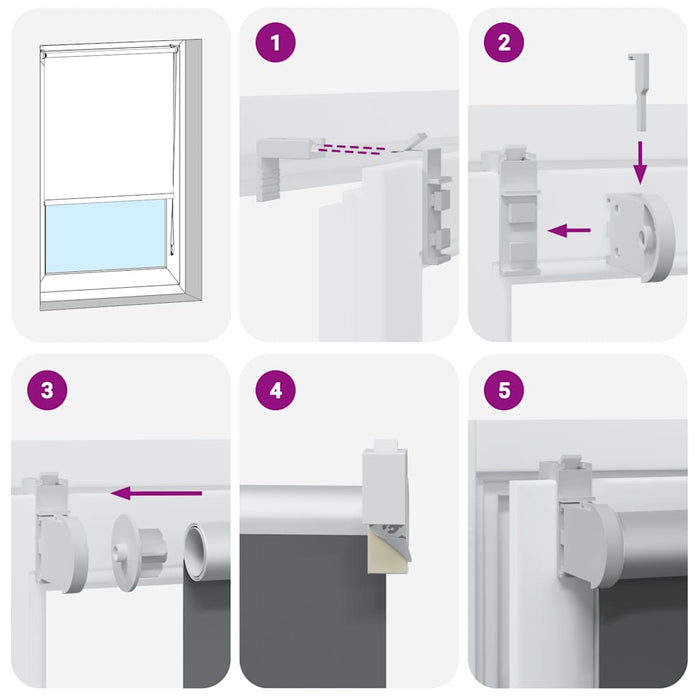 Jaluză cu role opace gri deschis Lățime țesătură 146,6 cm - WALTI WALTI