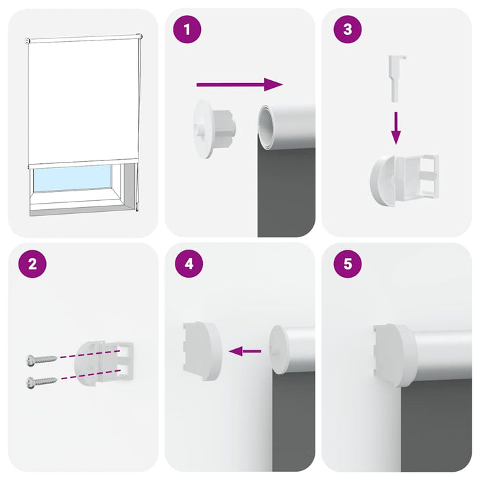 Jaluzea cu role opace Ivoar 140x175 cm Lățime material 136,6 cm - WALTI WALTI