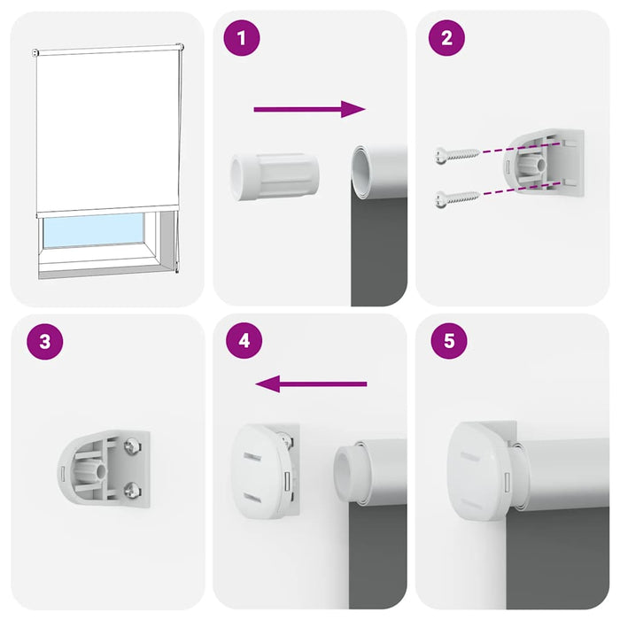 Jaluzea cu role opace Roșu 75x175 cm lățime material 70,7 cm - WALTI WALTI