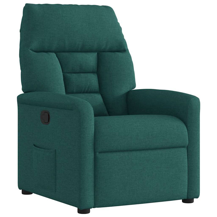 Fotoliu rabatabil, verde închis, material textil WALTI