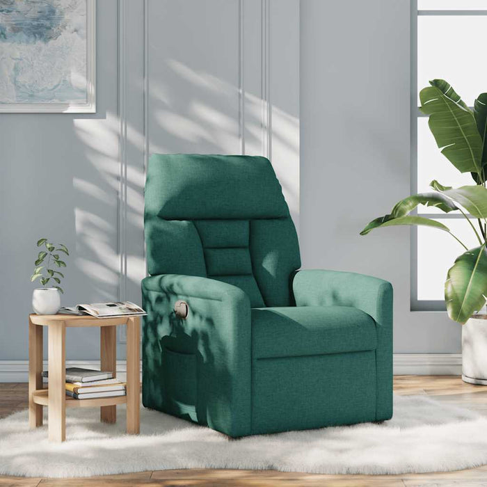 Fotoliu rabatabil, verde închis, material textil WALTI