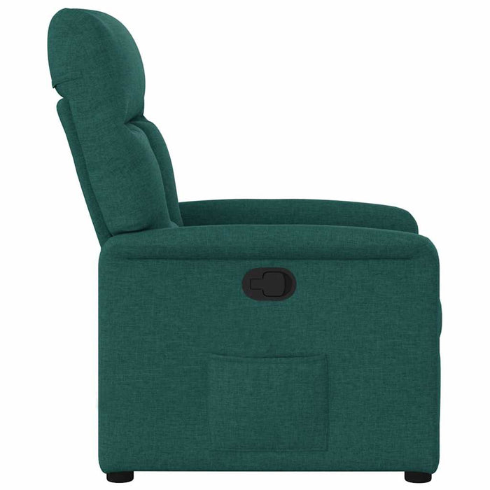 Fotoliu rabatabil, verde închis, material textil WALTI