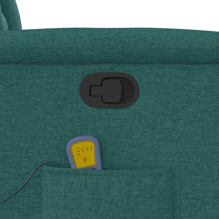 Fotoliu de masaj rabatabil, verde închis, material textil - WALTI WALTI