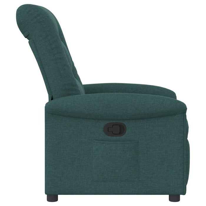 Fotoliu rabatabil, verde închis, material textil WALTI
