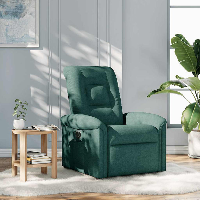 Fotoliu rabatabil, verde închis, material textil WALTI