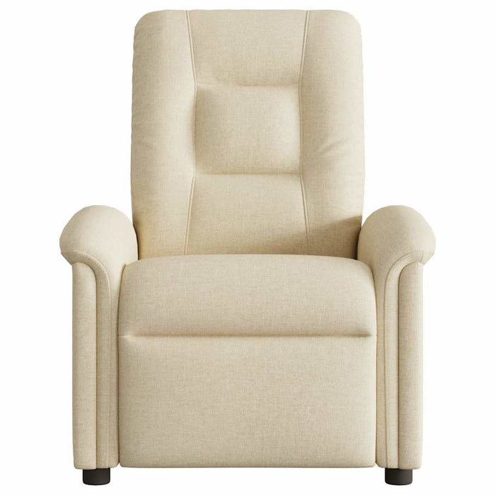 Fotoliu rabatabil, crem, material textil WALTI