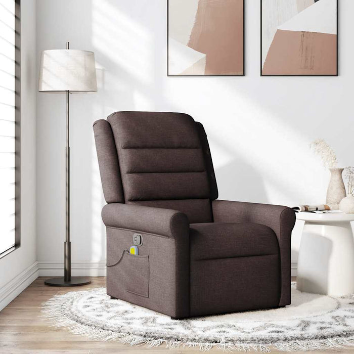 Fotoliu de masaj rabatabil, maro închis, material textil - WALTI WALTI