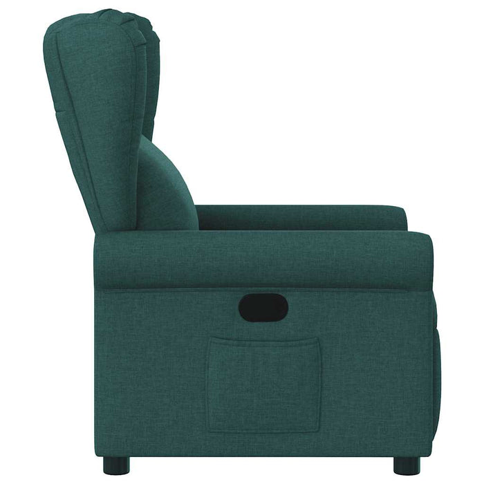 Fotoliu rabatabil, verde închis, material textil - WALTI WALTI