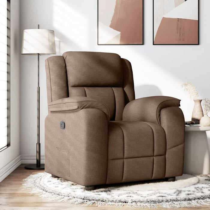Fotoliu rabatabil, maro, material textil WALTI