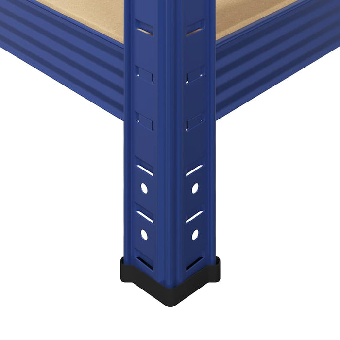 Rafturi de depozitare cu 5 niveluri, 3 buc., albastru oțel/lemn - WALTI WALTI