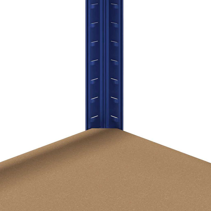 Rafturi de depozitare cu 4 niveluri, 4 buc., albastru oțel/lemn - WALTI WALTI