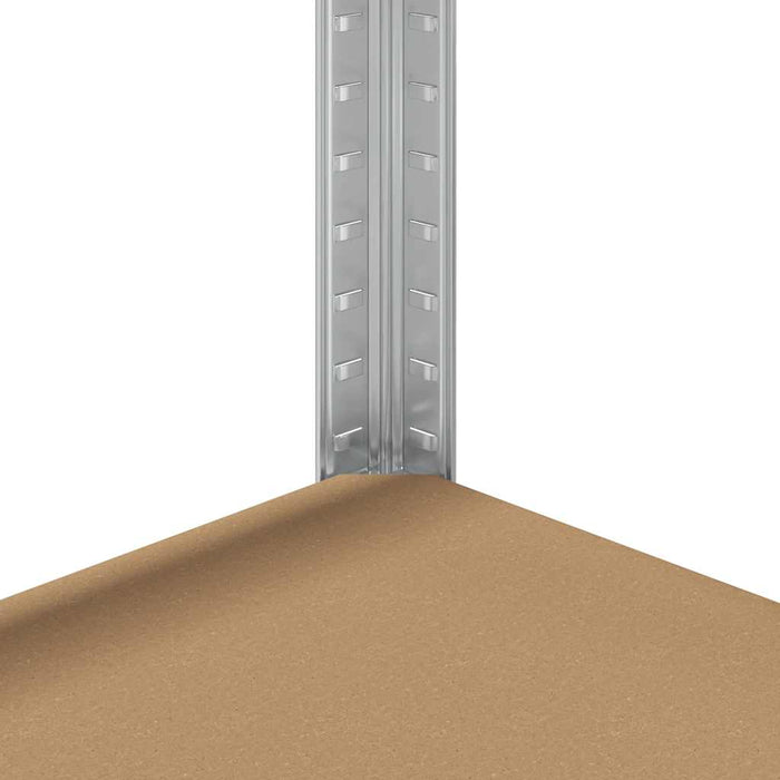 Rafturi de depozitare cu 5 niveluri, 4 buc., argintiu oțel&lemn - WALTI WALTI