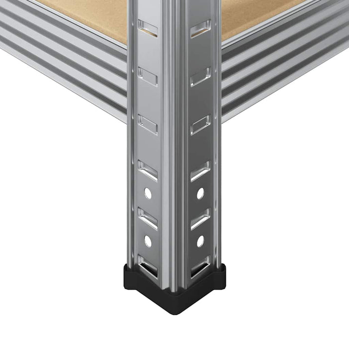 Rafturi de depozitare cu 5 niveluri, 4 buc., argintiu oțel&lemn - WALTI WALTI