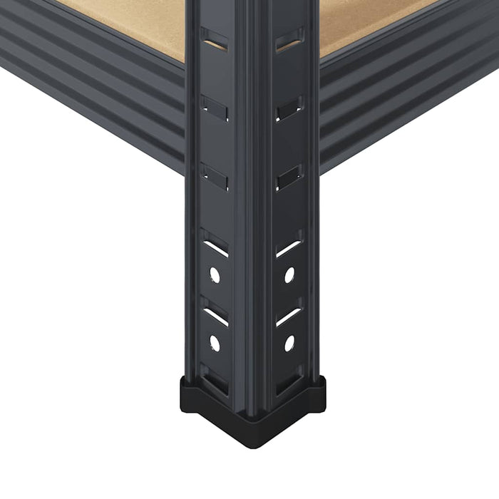 Rafturi de depozitare cu 5 niveluri, 4 buc., antracit oțel/lemn - WALTI WALTI