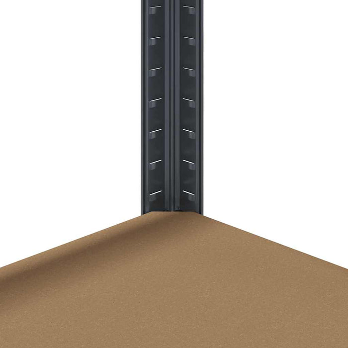 Rafturi de depozitare cu 5 niveluri, 4 buc., antracit oțel/lemn - WALTI WALTI