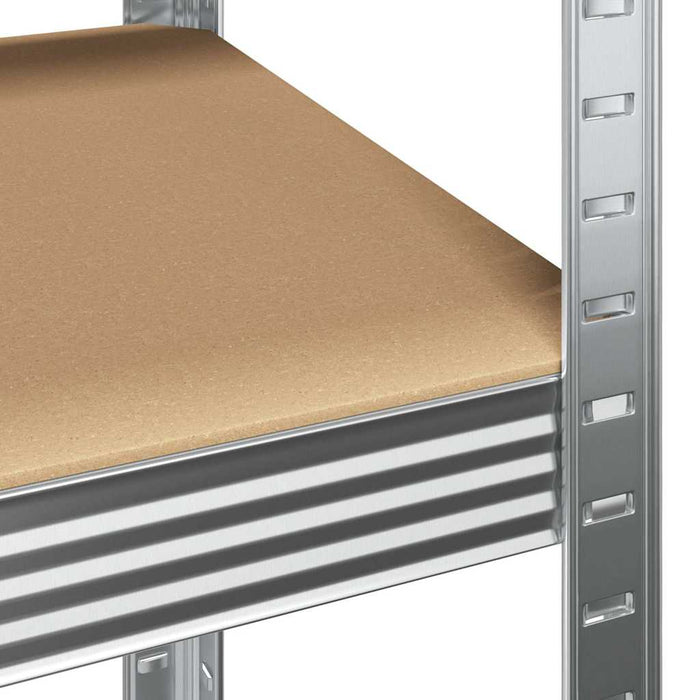 Raft rezistent cu 5 niveluri, 2 buc., oțel argintiu și lemn - WALTI WALTI