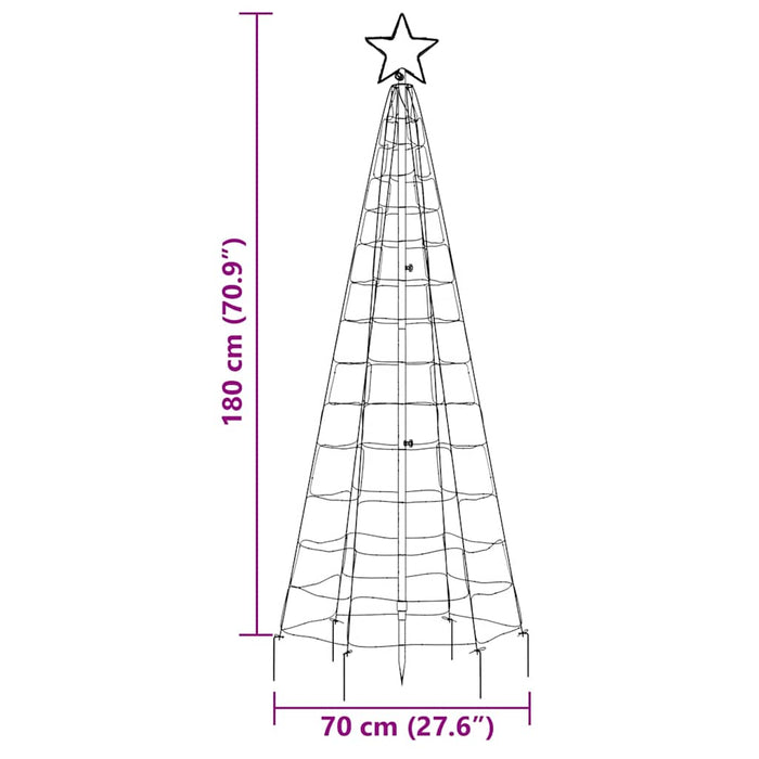 Pom de Crăciun LED cu ștecheri 220 LED-uri Alb Cald 180 cm WALTI