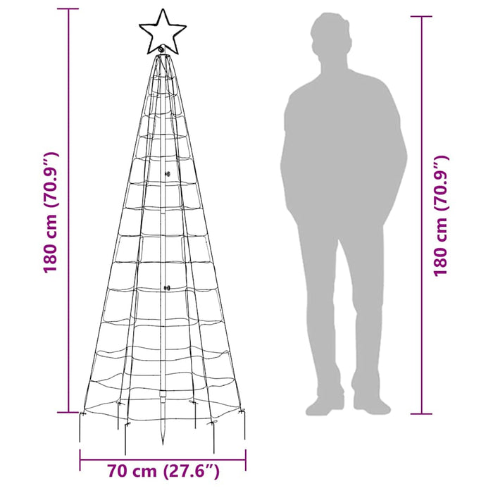 LED Brad de Crăciun cu ʽspikes̔ 220 LEDs Alb Rece 180 cm WALTI