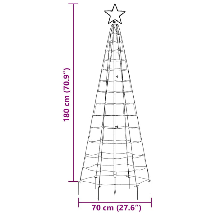 LED Brad de Crăciun cu ʽspikes̔ 220 LEDs Alb Rece 180 cm WALTI