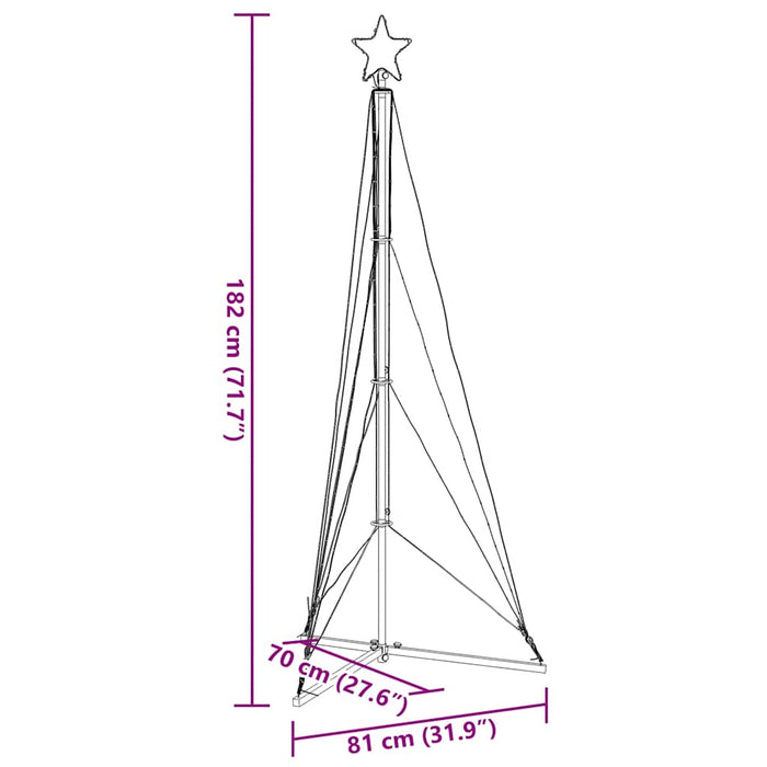 Instalație brad de Crăciun 363 LED-uri, alb rece, 182 cm - WALTI WALTI