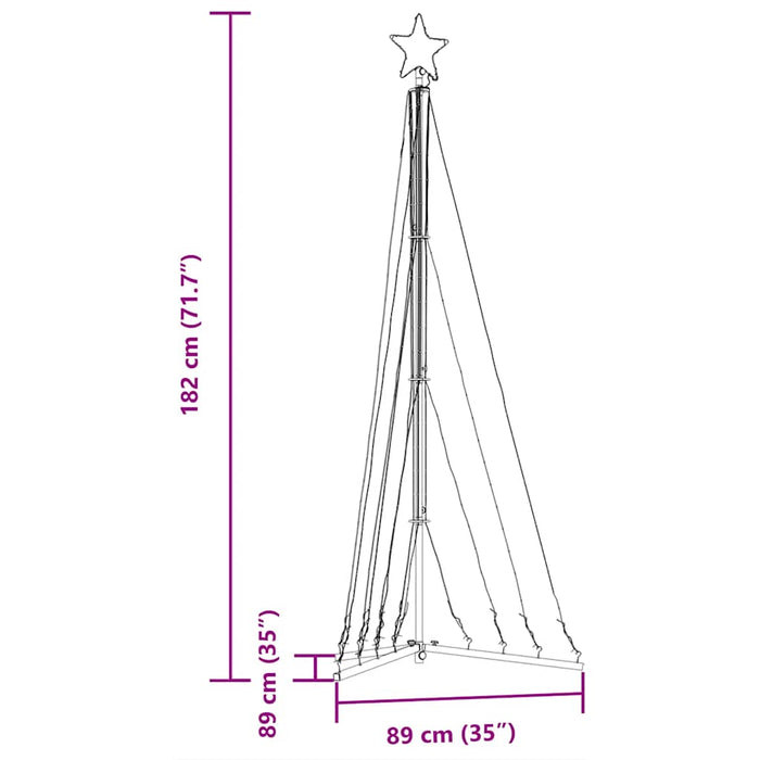 Instalație brad de Crăciun 339 LED-uri, alb rece, 182 cm - WALTI WALTI